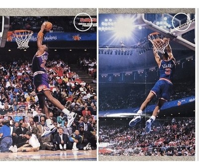 1992 5 MAJEUR JOHN STARKS CEDRIC CEBALLOS POSTER SLAM DUNK CONTEST KNICKS SUNS 