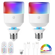 2PCS LED Rechargeable Light Bulbs E27 Battery Operated Light Bulb Wireless Light