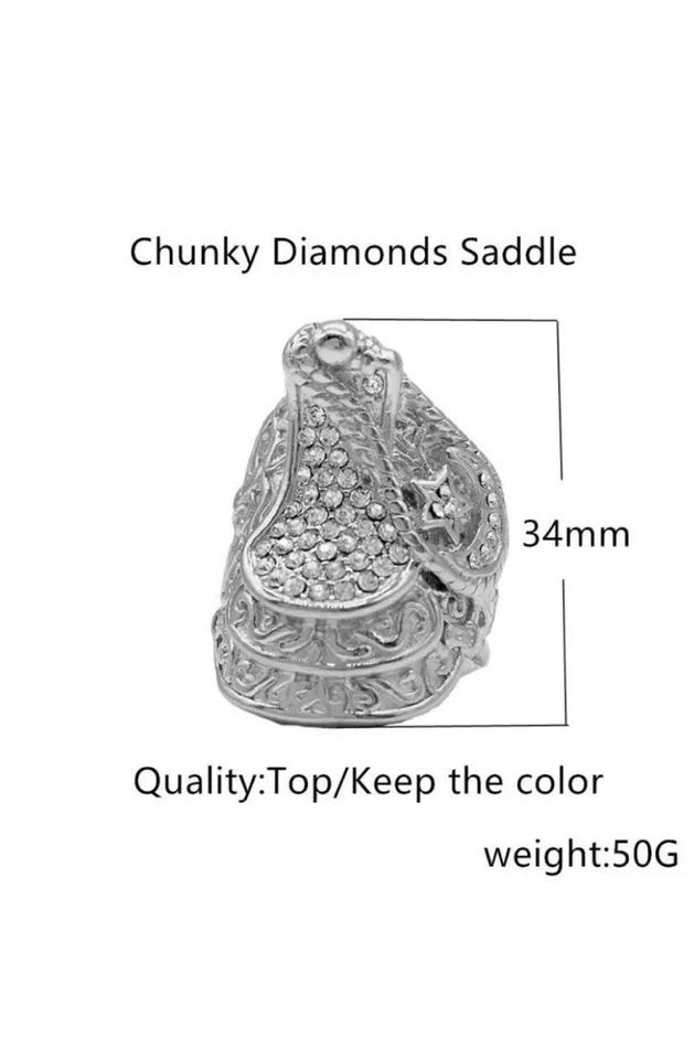 Gold/Silver Plated Saddle Heavy Polished Unisex Excellent Cut Solid UK - Image 2 of 4