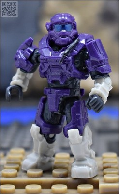 HALO MEGA CONSTRUX CUSTOM UNSC PURPLE SPARTAN COMMANDO MINI FIGURE GLB76