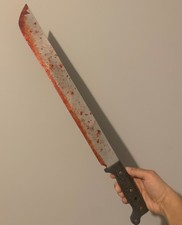 Friday the 13th Jason Voorhees machete Plastic  Bloody  part 6 jason lives prop
