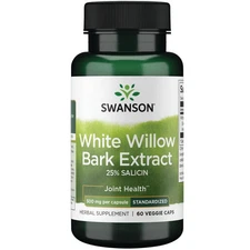 Swanson Maximum Strength White Willow Bark Extract, 60 Veggie Caps, 500mg Each