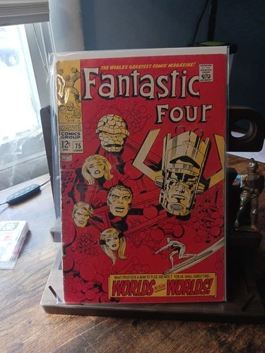 VINTAGE FANTASTIC FOUR #75 MARVEL Comic Book 1968 Galactus & Silver Surfer G