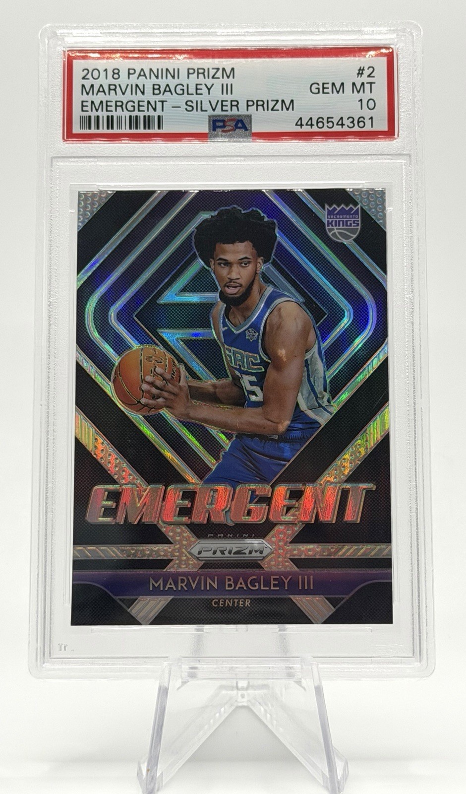 PSA 10 2018 Marvin Bagley Panini Prizm Emergent Silver #2 Rookie RC