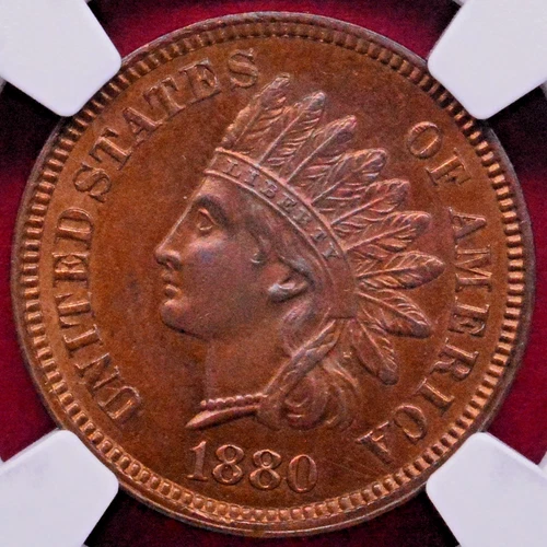NGC MS-64 BN! 1880 INDIAN HEAD CENT