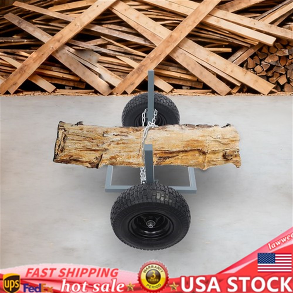 1500 LBS Capacity Log Skidder Heavy Duty Log Holder, Log Dolly with Chain Grey