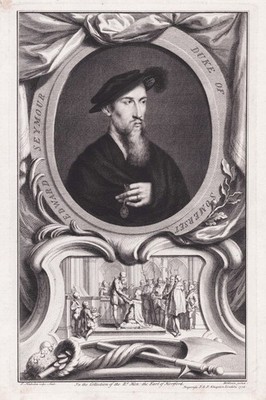 Edward Seymour 1st Duke of Somerset English nobleman Portrait engraving 1738