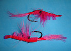 FLY FISHING FLIES - Pink SQUAMISH POACHER Steelhead Prawns, size #4** (3 pcs)