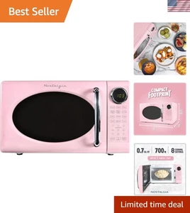 Four à micro-ondes rétro - 0.7 Cu Ft, 700-Watt Taille de comptoir avec...