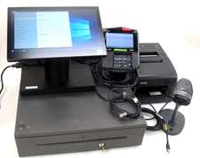 Pole Mounted POS System - Engage One by HP w/ Printer, Scanner, Register & CC