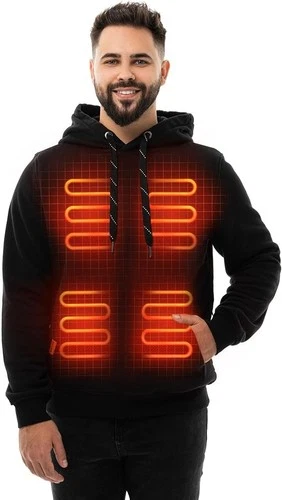 Heated Hoodies for Men Women with 12V 16000mAh Power Bank (Size: X-Large) - product listing photo