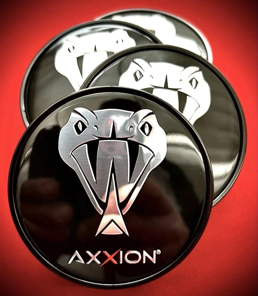 🟢 4x Original AXXION Felgendeckel / Nabendeckel / Felgenkappen 69mm NEU 🟢 - Bild 2 von 4