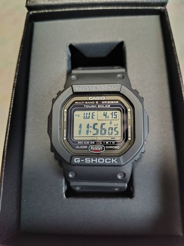 CASIO G-SHOCK GW-5000U-1JF Black Solar Radio Digital Men's Watch New in Box