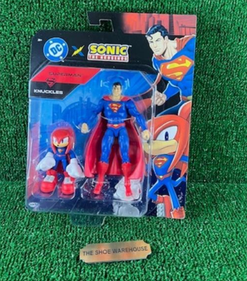 #ad DC x Sonic the Hedgehog Superman amp; Knuckles Action Figure Jakks Crossover NEW $27.00