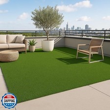 Ottomanson Artificial Turf Golf Hitting Mat 6'6" x 8' Indoor/Outd