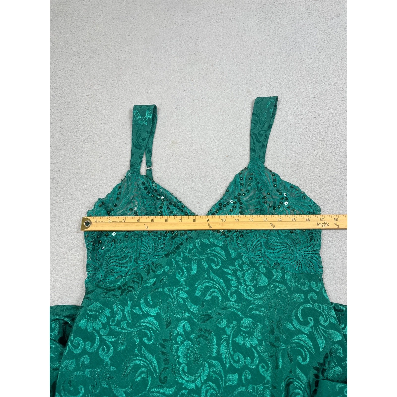 UNDERCOVER Abito slip paillettes verde smeraldo vintage Victoria's Secret anni 90 donna taglia L