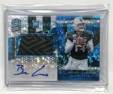 2020 Chronicles Draft Picks Spectra Brian Lewerke Rookie Patch Auto 36/75 No. 18