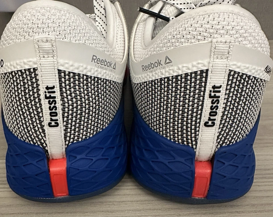 Zapatos de entrenamiento Reebok Crossfit Nano 9 para hombre blanco/azul/rojo talla 13 Foto 3 de 4