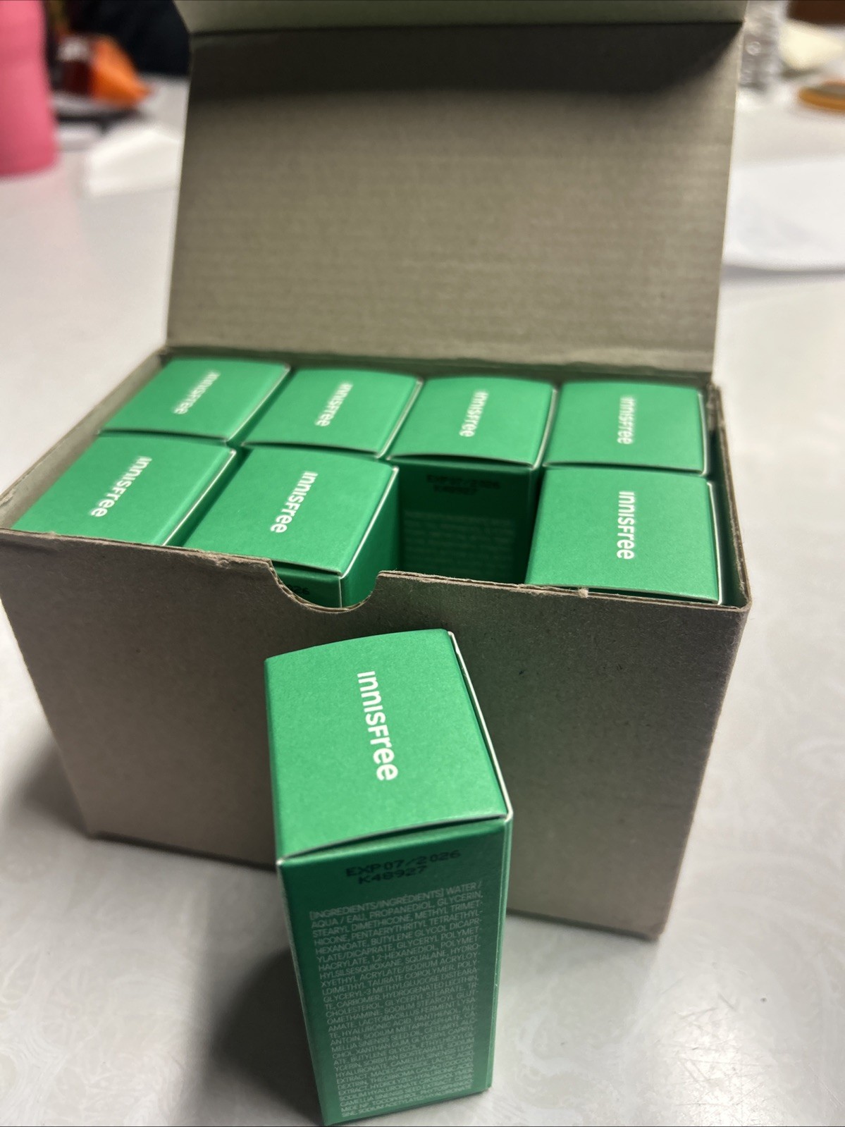 8 Innisfree Green Tea Seed Hyaluronic Cream Facial Cream 15ml/0.5 oz/