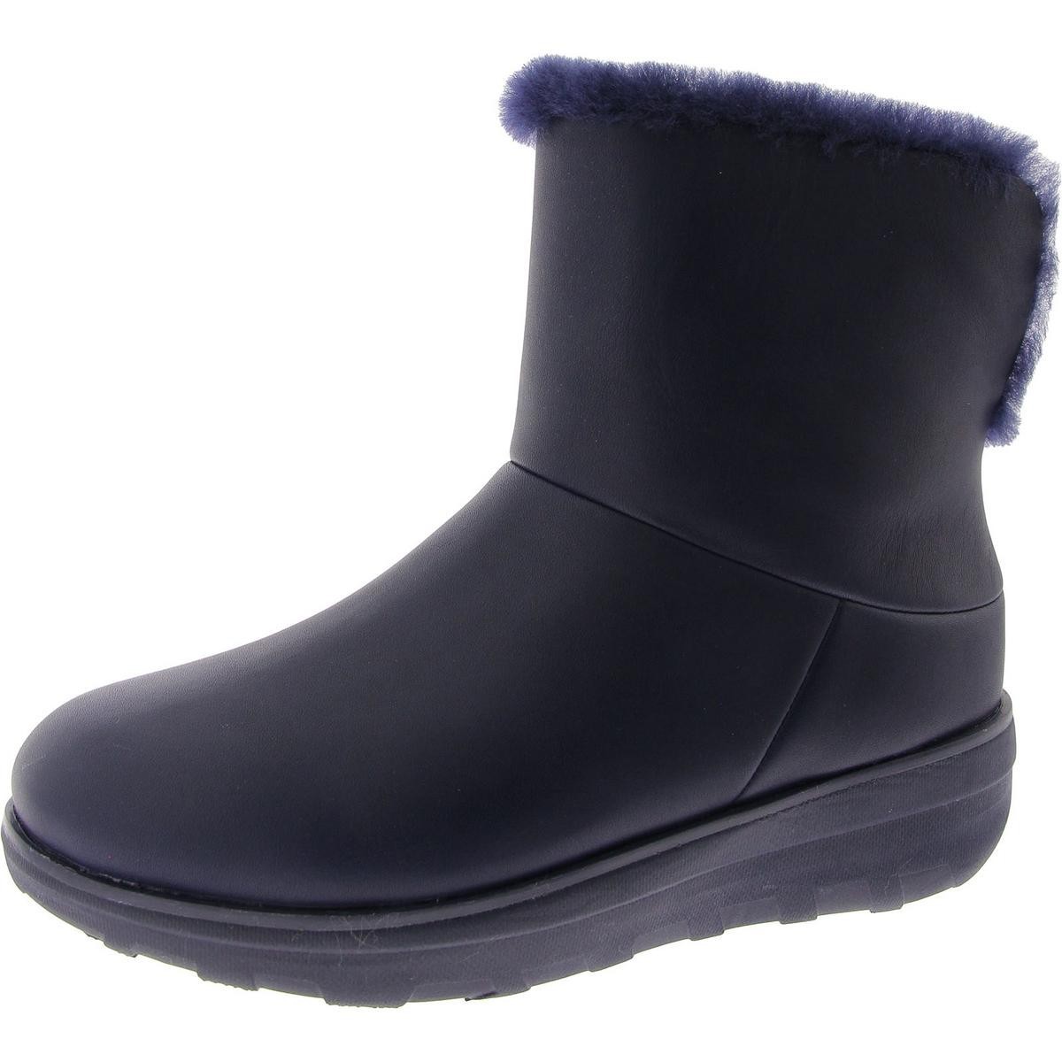 Женские ботильоны-ботильоны MUKLUK III из темно-синей кожи Fitflop 5 Medium (B,M) BHFO 4284