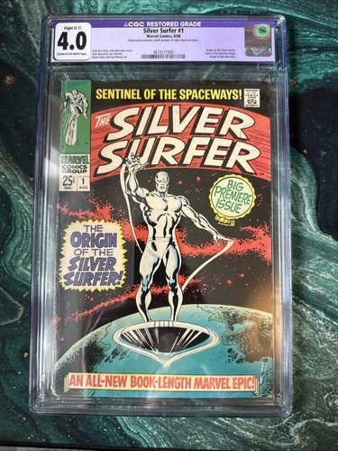The Silver Surfer #1 CGC 4.0 *Restored Grade*– Origin Key 🔑 Aug 1968 Silver Age