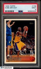 1996 Topps #138 Kobe Bryant Los Angeles Lakers RC Rookie HOF PSA 9 MINT