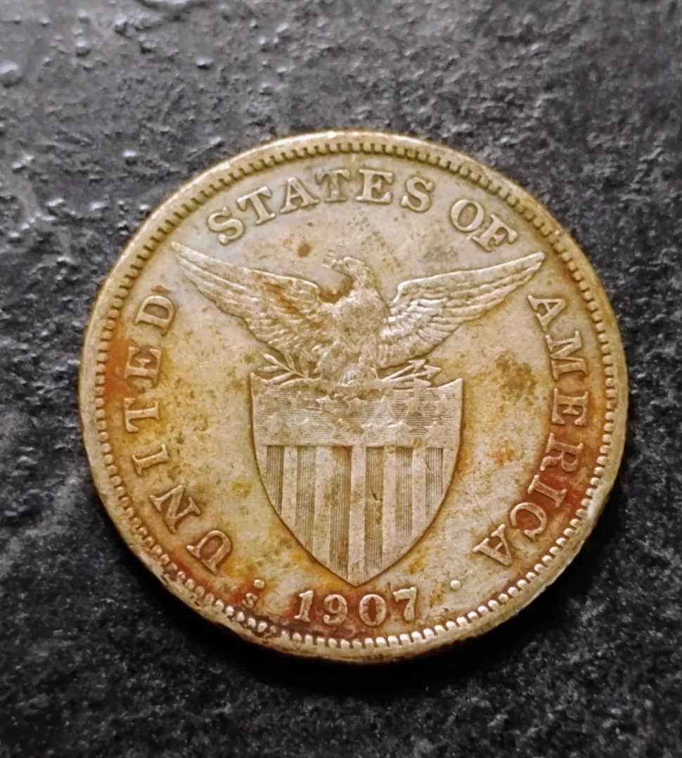 Circulated Silver 1907 Year U.S. Philippine Coins (1898-1946) for