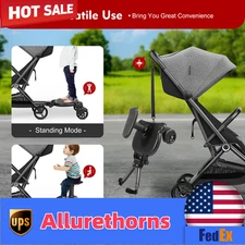 Stroller Board Universal 2in1 Stroller Ride Board Buggy Wheeled Board Seat Pedal