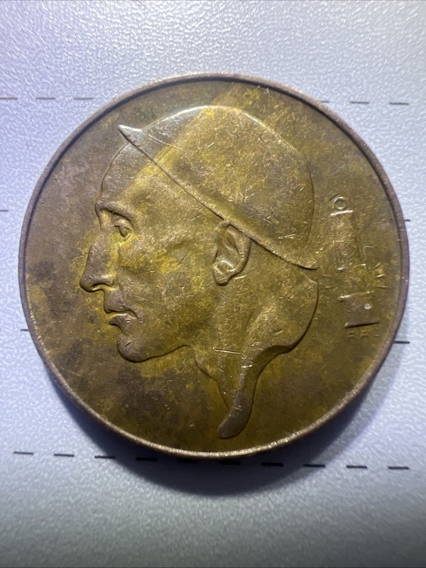 1953 Belgium 50 Centimes / BEAUTIFUL COIN / CHEAP / CHECK IT OUT / WOW / # 077 /