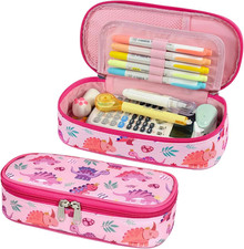 Pencil Case for Girls - Cute Zipper Pencil Pouch for Girls Sparkly Kids Pencil B
