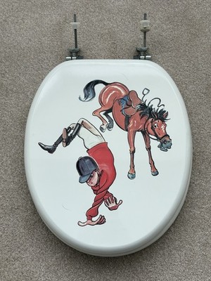 LooPrints Reitsport Thelwell Humor Pferderennen Bryn Parry Toilettensitz