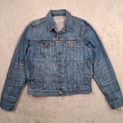 Gap Jeansjacke Herren Small Blau Trucker Vintage Freizeit Klassisch Baumwolle 1969