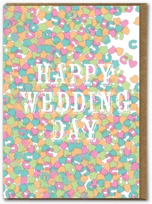 Süße Hochzeitskarte Heiraten Glückwunsch Feier hübsches Konfetti