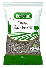 Bevelini Coarse Black Pepper 100g - Crushed Black Peppercorns, Pure, Vegan