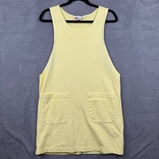 FP Beach Yellow Mini Dress Sleeveless Tank Top Pockets Casual Sun Dress