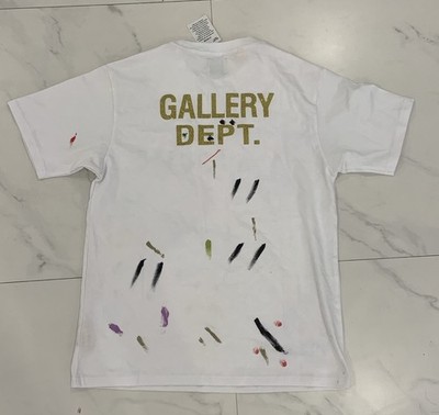 Gallery Dept X LANVIN Paint Splatter White T-Shirt Men's Small | eBay