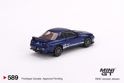 MINI GT 1:64 Nissan Skyline GT-R Top Secret VR32 Metallic Blue Car