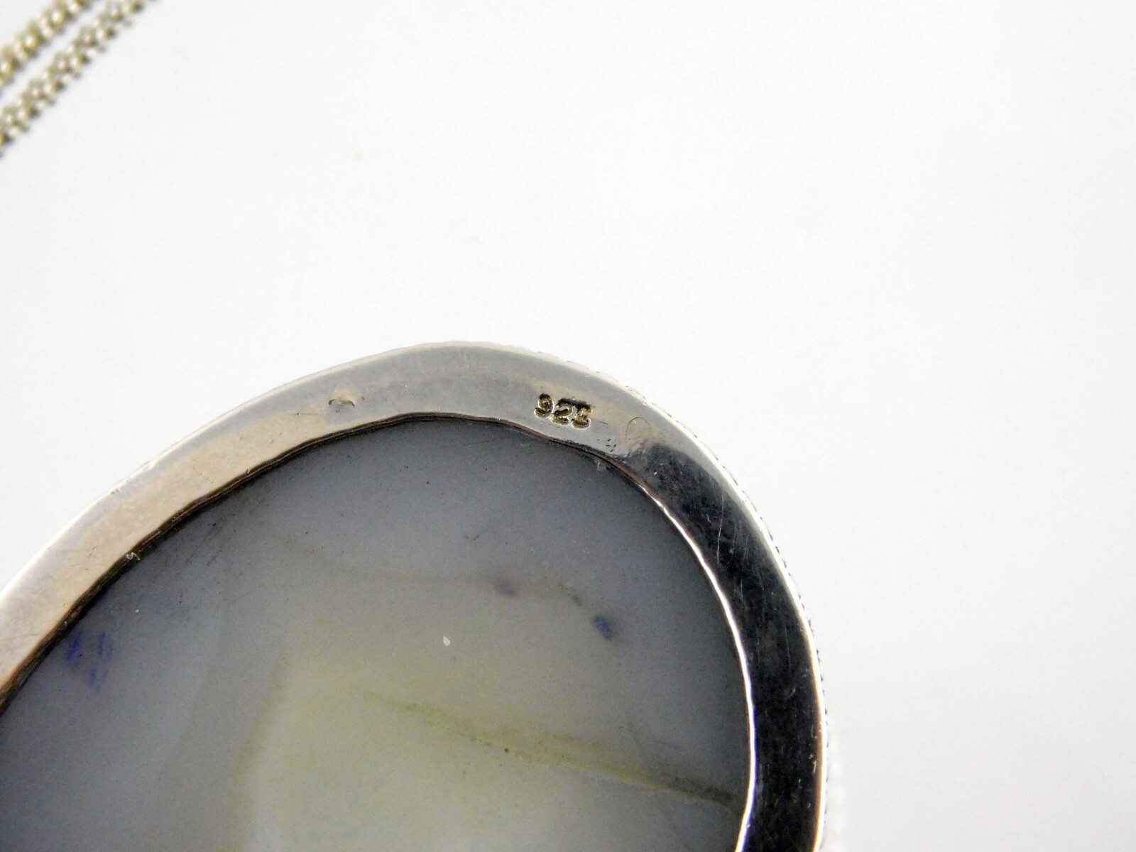 Sterling Silver Statement Druzy Stone Pendant Nec… - image 7