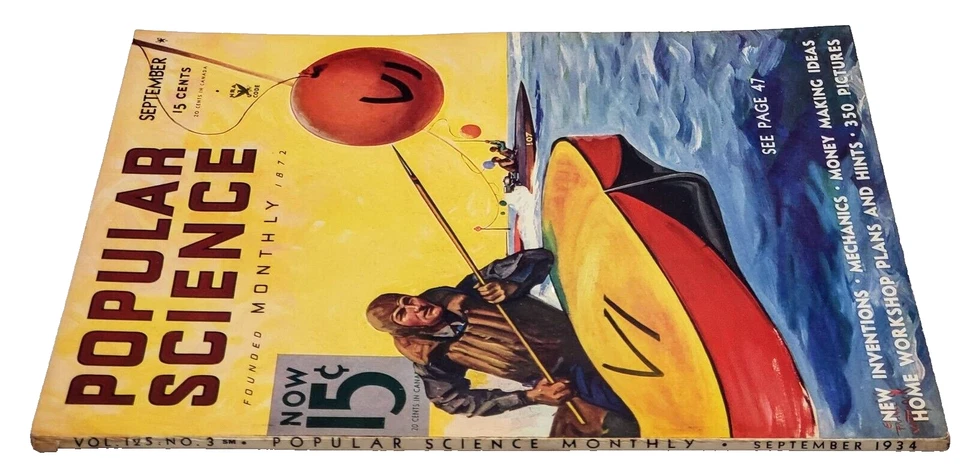 Popular Science September 1934 Illustrated Magazine Airplanes Motorcycles Crime - Image 2 of 4