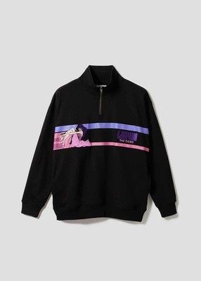 Graniph Lupon the Third: Fujiko Mine Half-Zip Sweatshirt by Monkey Punch Black