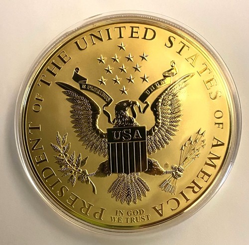 John F. Kennedy Commemorative Coin layered in 24K Gold w/ COA - Picture 4 of 6