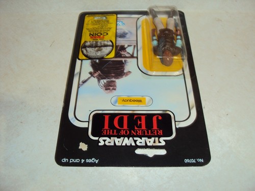 STAR WARS ROTJ WEEQUAY 77 BACK USA CARD VINTAGE MOC 1983 CLEAR BUBBLE COIN OFFER - Bild 4 von 10