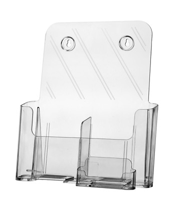 Brochure Holder for Trifolds and Flyers with Gift Card Pocket