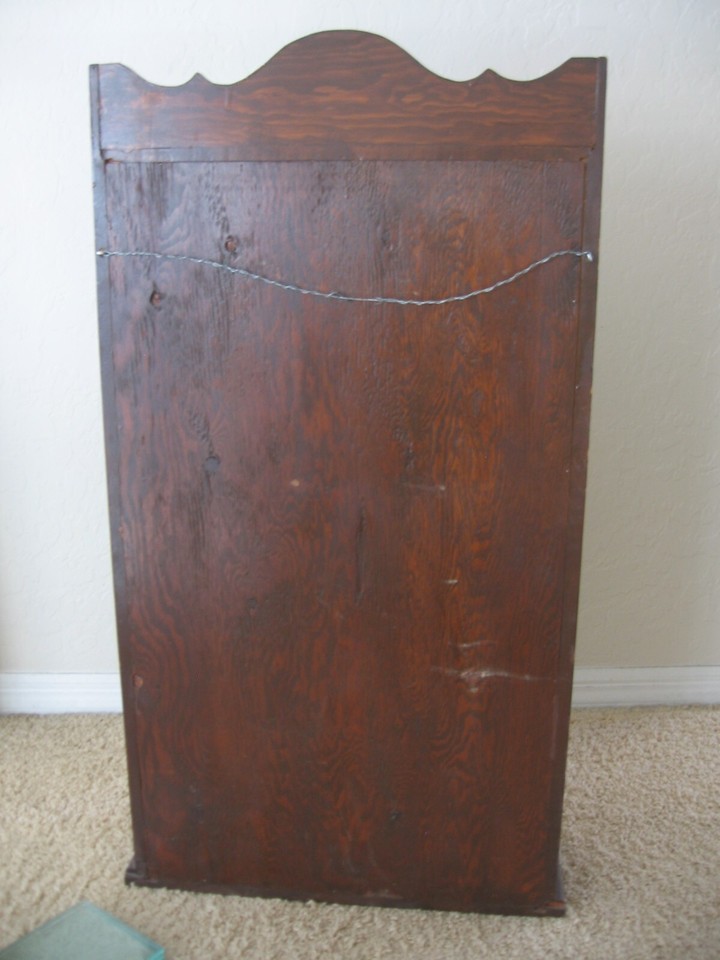 Decorative Dark Wood Antique Wall Hanging Display Case eBay