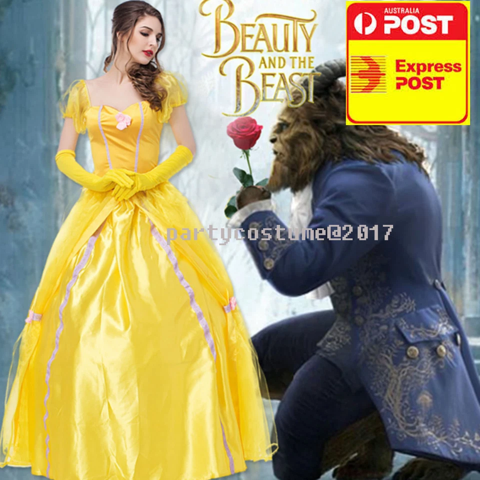 Beauty & The Beast Belle Adult Gown Costume Disney 6 8 10 12 14 16 + Petticoat - Image 2 of 4