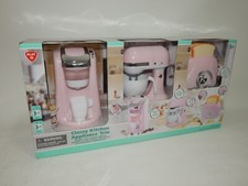 New Playgo Play Perfect Classy Kitchen Appliance Trio Pink Toaster Mixer Coffee
