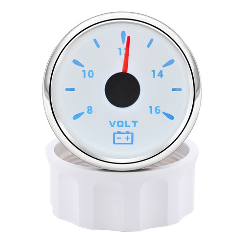 52mm 7 Color LED Volt Voltmeter Voltage Gauge Meter 8-16V for Car Boat Truck - Picture 5 of 17