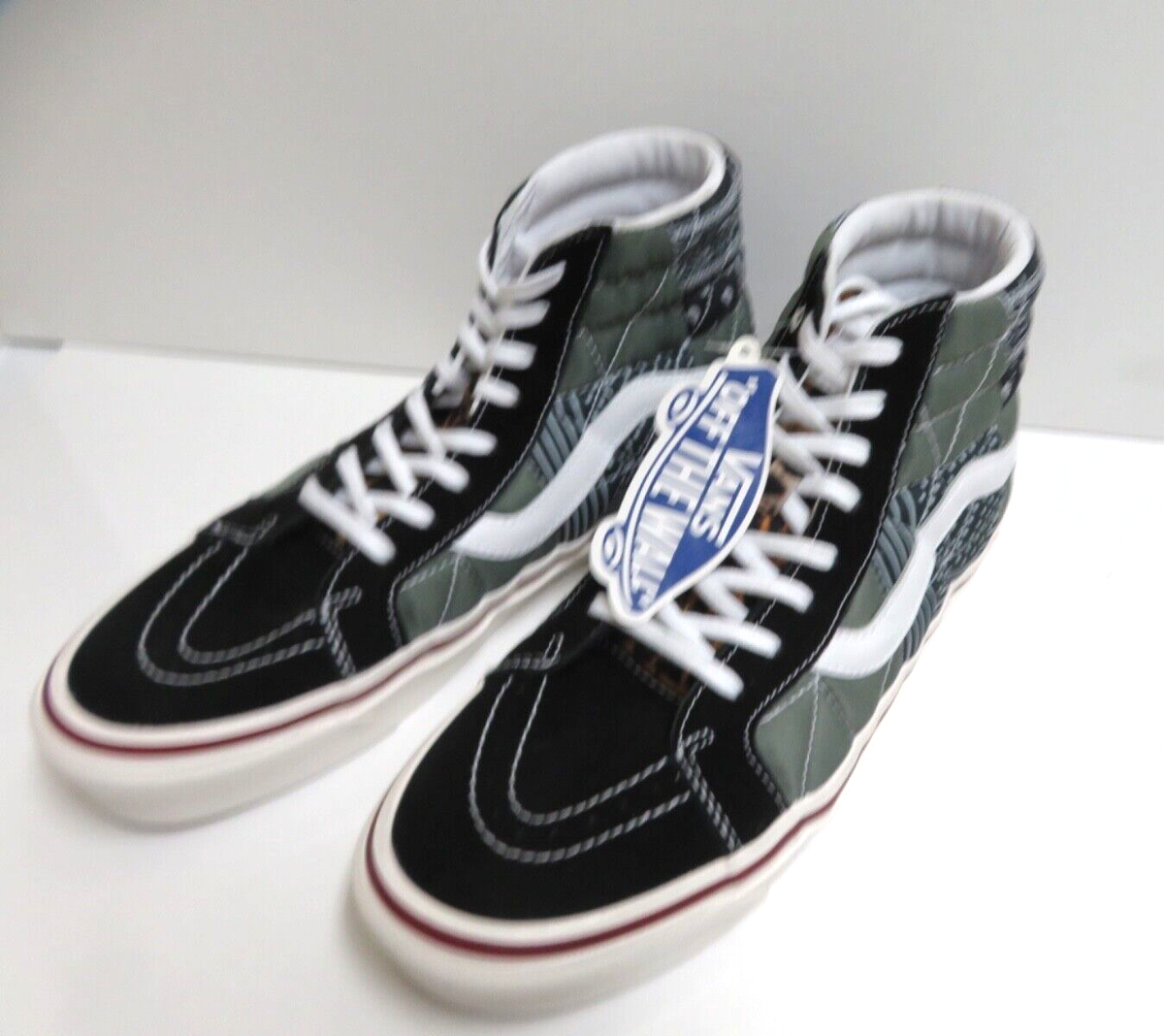 Vans Anaheim Factory 37 DX PW Sk8-Hi Bandana Print/Black Suede M-8  NWT/WOB