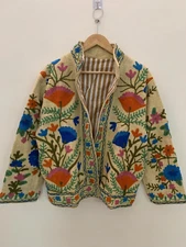 Suzani Embroidery Floral Jacket | Winter Wear Jacket Coat | Women's Coat