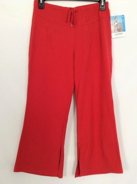 Jockey Sport Women's Size Small Crop Pants Teaberry Red -P14 | eBay